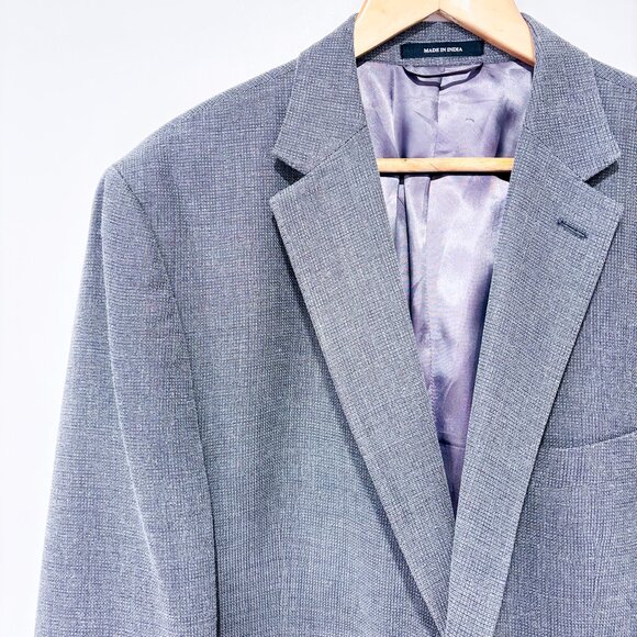 MOORES Grey silk wool blazer | Mens tailored classic lightweight | 46R * - Picture 2 of 8